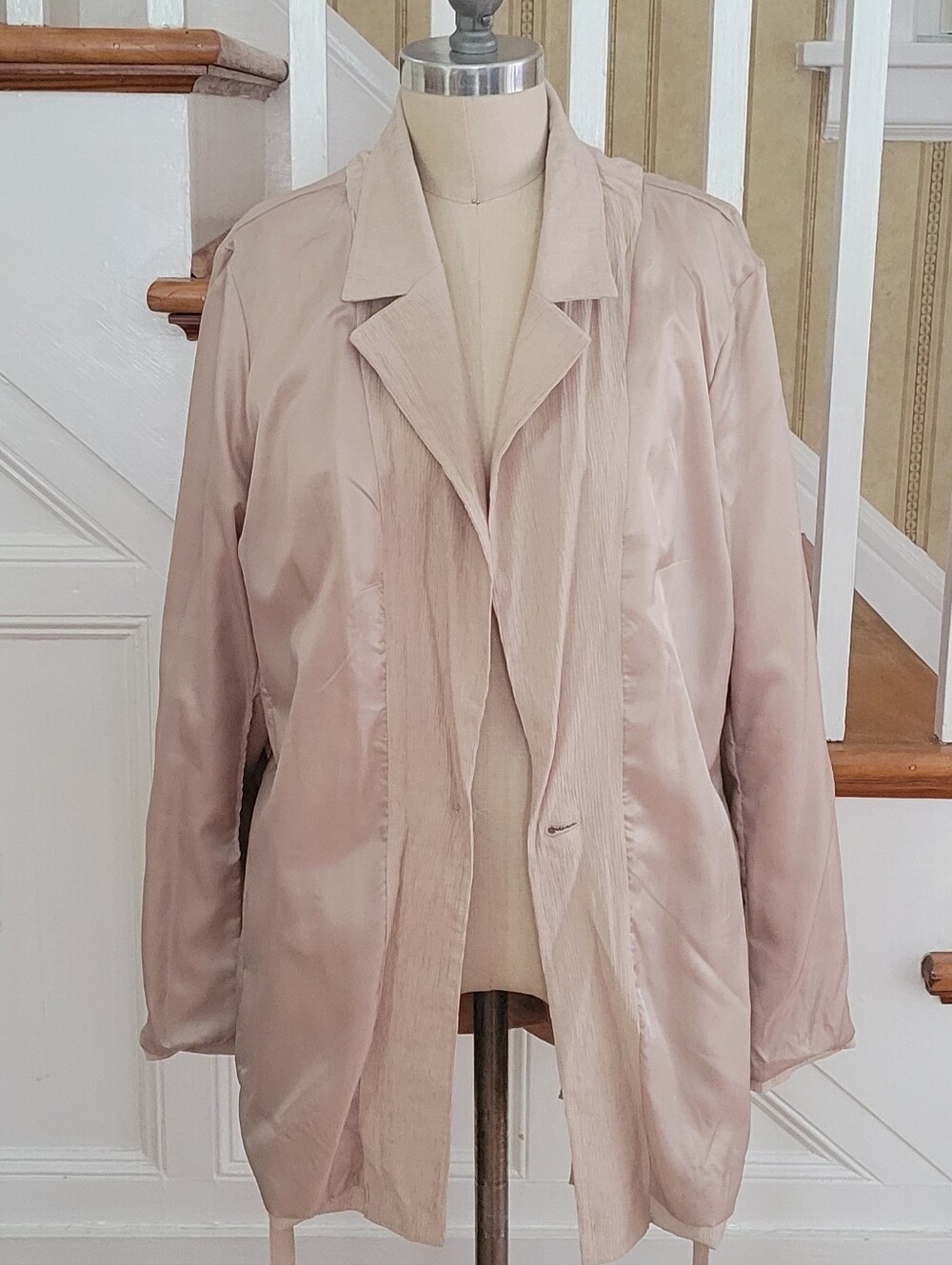 BAGATELLE Collection Beige Single Front Button Jacket Size Large - Picture 5 of 8